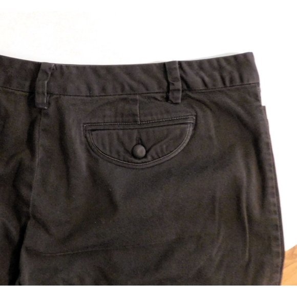 George Shorts Ladies 16 Dark Chocolate Brown Flat Front Cuffed Hem Cotton Blend - Picture 5 of 8